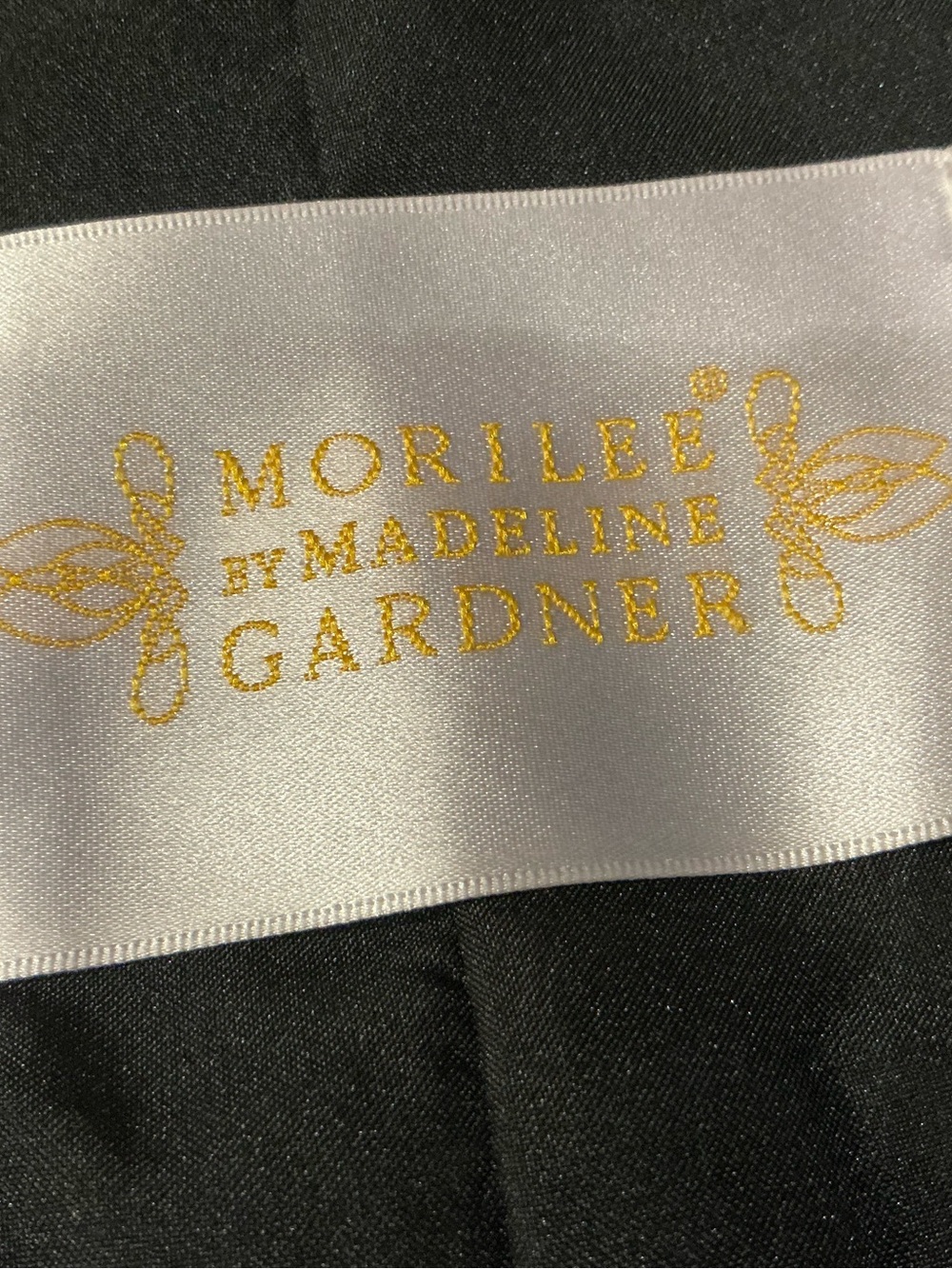Morilee by Madeline Gardner Long Formal Gown Dress Size 12 Black Elegant Luxury - Picture 15 of 16